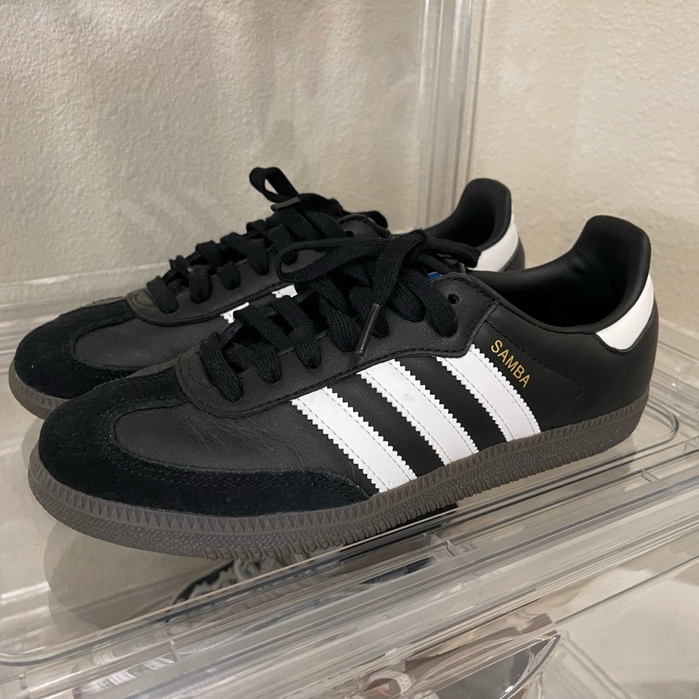 adidas Samba Black White Gold Sneakers